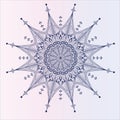 Single detailed snowflake
