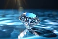 Single diamond and light reflection