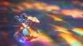 A Single Diamond Reflecting Rainbow Hues Royalty Free Stock Photo