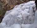 Frozen Waterfalls at Hanging Rock State Park Royalty Free Stock Photo