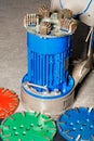 Single disc trowel grinder for convenient, fast processing of various floor surfaces in professional conditions