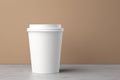 Disposable Coffee Cup on Neutral Tone