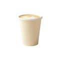 Single disposable paper coffee cup with lid isolated on for beverage presentation white background Royalty Free Stock Photo
