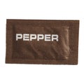 Single dose pepper sachet isolated over white