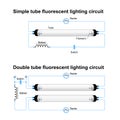 Single and Double tube fluorescent lighting circuit