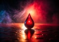 A Single Drop of Blood on a Button Symbol of Trauma Sacrifice or Subtle Violence Exploring Symbolic Imagery Royalty Free Stock Photo
