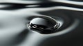 A Single Drop of Liquid Mercury Resting on a Smooth Surface Royalty Free Stock Photo
