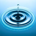 Digital Water Ripple with Binary Code (1 Royalty Free Stock Photo