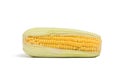 Single ear of sweet corn isolated on white background Royalty Free Stock Photo