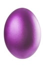 Single Easter Egg isolated on white. A lovely Magenta metallic egg on white background. Royalty Free Stock Photo