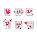 Single electric adapter cartoon character with love cute emoticon