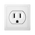 Single electrical socket Type B. Receptacle from USA. Royalty Free Stock Photo