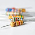 Precision Electronics - Macro View of a Resistor Royalty Free Stock Photo
