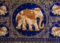 Single embroidered elephant Royalty Free Stock Photo