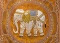 Single embroidered elephant Royalty Free Stock Photo