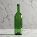 Single Empty Green Glass Bottle (Generated With AI) Royalty Free Stock Photo