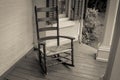 Single Empty Rocking Chair On Front Porch Royalty Free Stock Photo