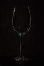 Single empty wine glass. Royalty Free Stock Photo