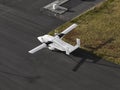 Single Engine Airplane on a airport runway Royalty Free Stock Photo