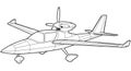 Single Engine Airplane Coloring Page Design - AI Generated Royalty Free Stock Photo