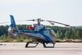 Single engine light helicopter Royalty Free Stock Photo