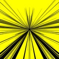 single exploding atom black on yellow
