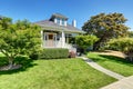 Single-family American craftsman house exterior. Royalty Free Stock Photo