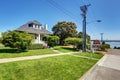 Single-family American craftsman house exterior. Royalty Free Stock Photo