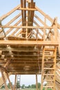 Building a New Wood Framed House Royalty Free Stock Photo