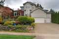 Single Family Home Front Yard Garden Royalty Free Stock Photo