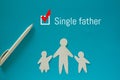 Single father concept image Royalty Free Stock Photo