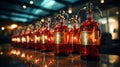 A single fire extinguisher in a row infront view