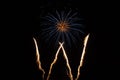 Single Firework in the sky Royalty Free Stock Photo