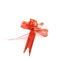 Single foldable tape bow isolated