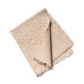 Single folded rustic linen napkin