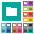 Single folder square flat multi colored icons