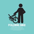 Single Folding Bike Graphic Royalty Free Stock Photo