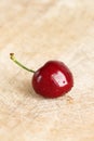 A single fresh cherry, close-up Royalty Free Stock Photo