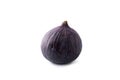 Single fresh fig isolated on white background. Clipping path Royalty Free Stock Photo