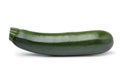 Single fresh green whole zucchini on white background Royalty Free Stock Photo