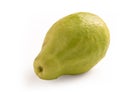 Single fresh guava isolated