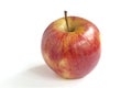 Single fresh red green apple Royalty Free Stock Photo