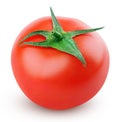 Single fresh red tomato on white Royalty Free Stock Photo