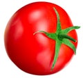 single fresh tomato isolated on white background. full depth of field Royalty Free Stock Photo