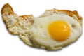 Single fried egg isolated on white background Royalty Free Stock Photo