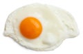 Single fried egg isolated