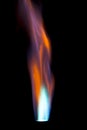 Single gas jet flame Royalty Free Stock Photo