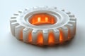3D Printed Gear with Internal Light Royalty Free Stock Photo