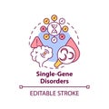 Single gene disorders concept icon