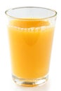 Single glass of orange juice